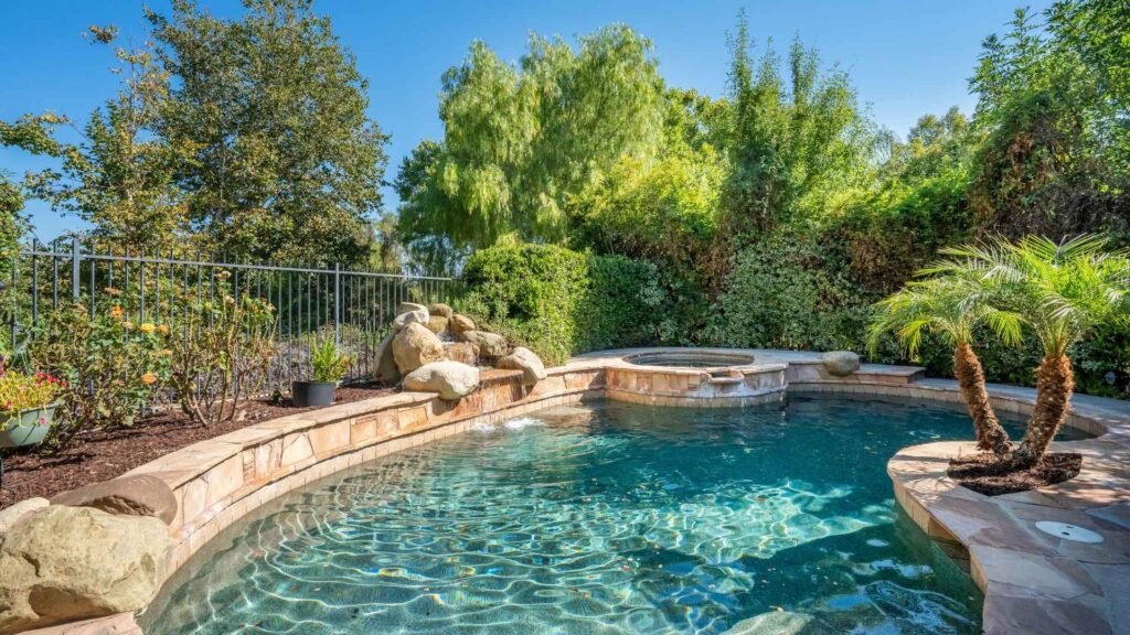 Using a pool paired with a gas-powered water pump to protect your home from fire in Santa Clarita.