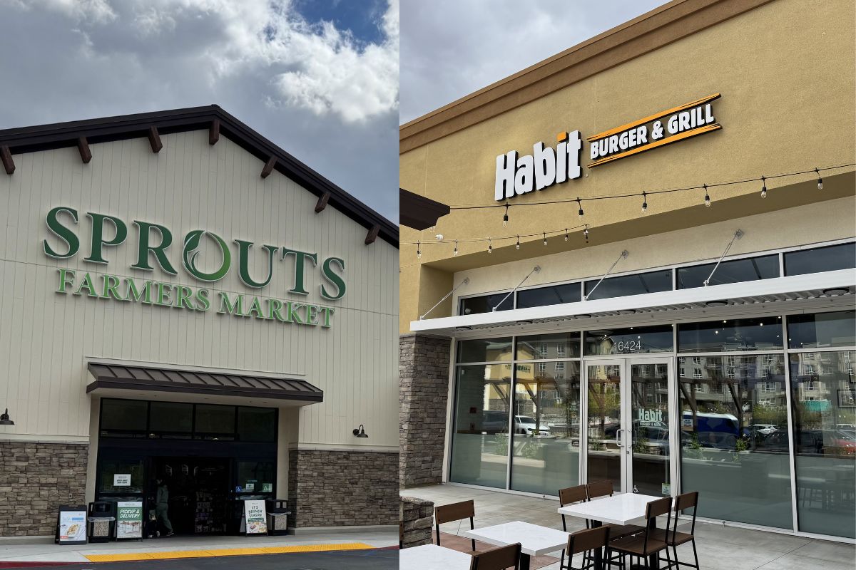 Sprouts Market and The Habit Burger Grill, examples of shopping and dining in the Sand Canyon Village Center