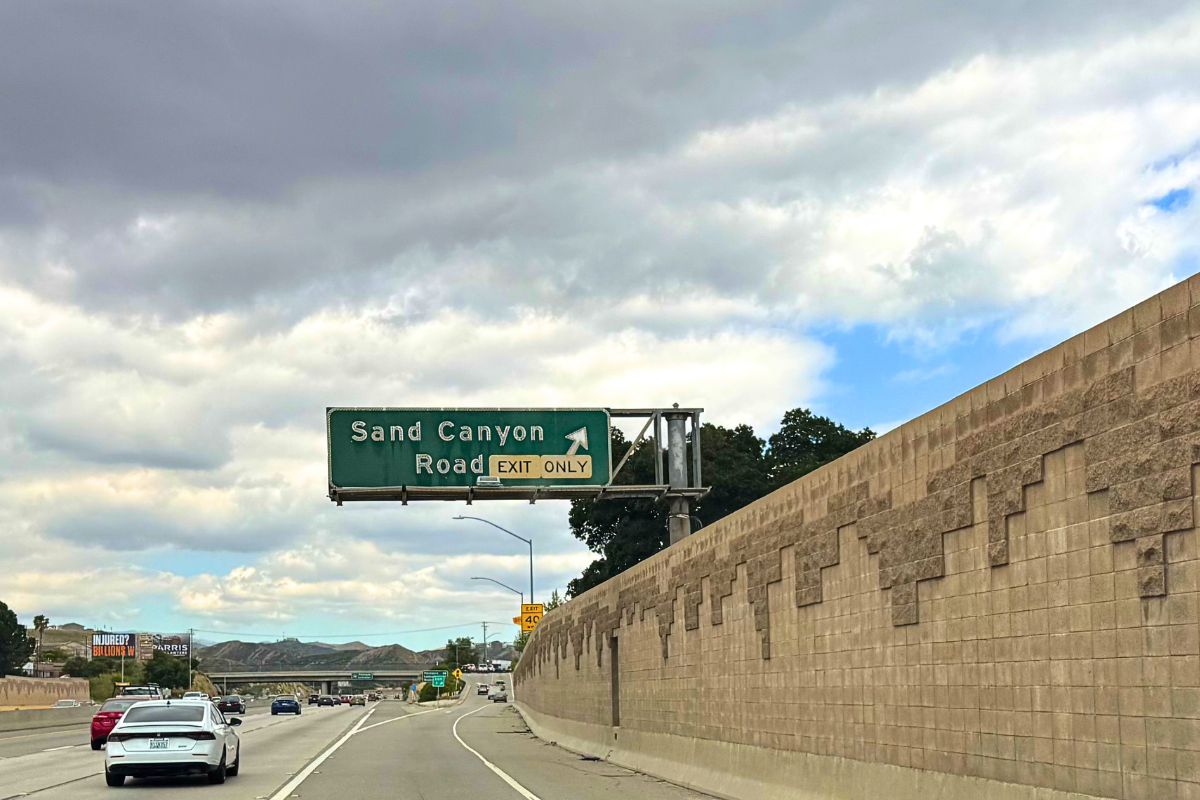 The and Canyon Road exit you would take to get to the Pelona Hills community