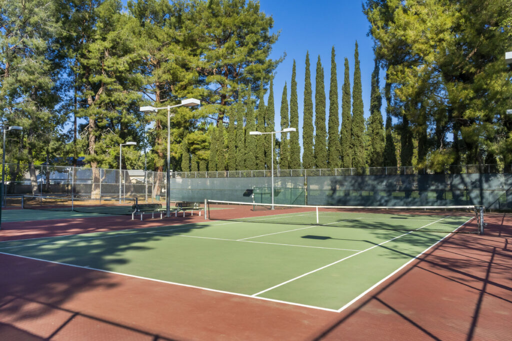 Tennis Courts at the Valencia Glen Park in Valencia, California